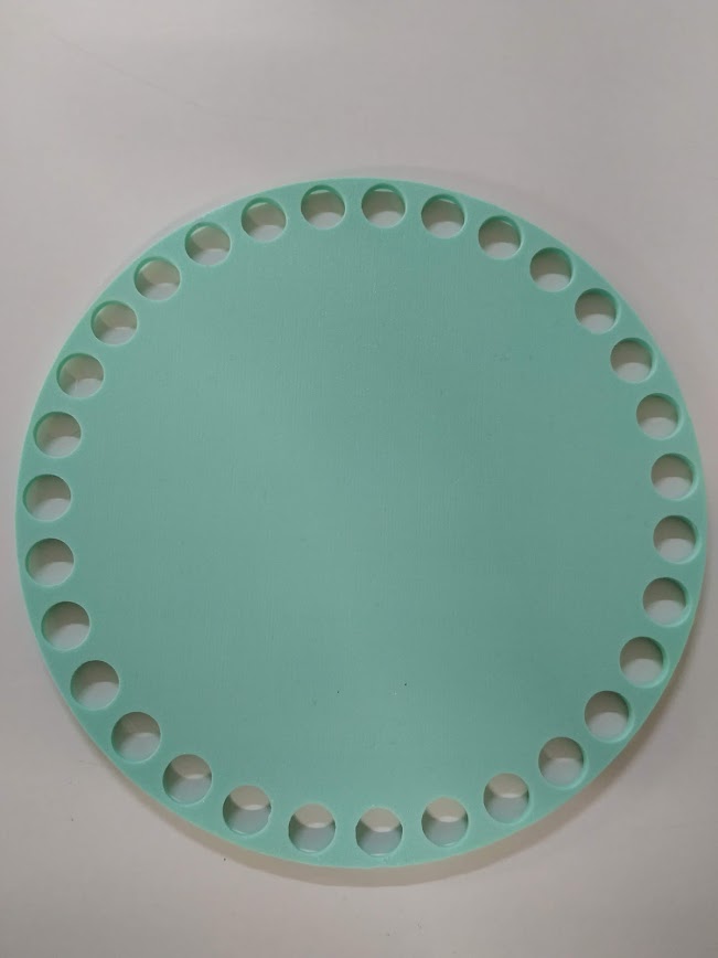 Víko/dno na košík 18cm plné mint