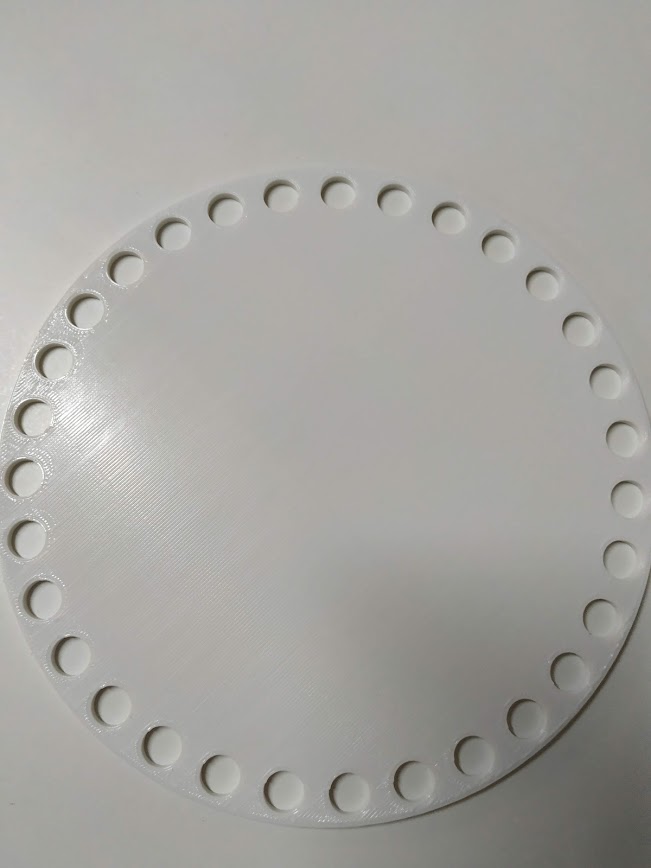 Víko/dno na košík 18cm plné bílá