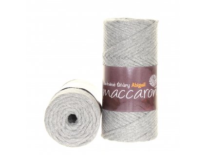 Maccaroni Šňůry Abigail 3mm - 701-01 šedá