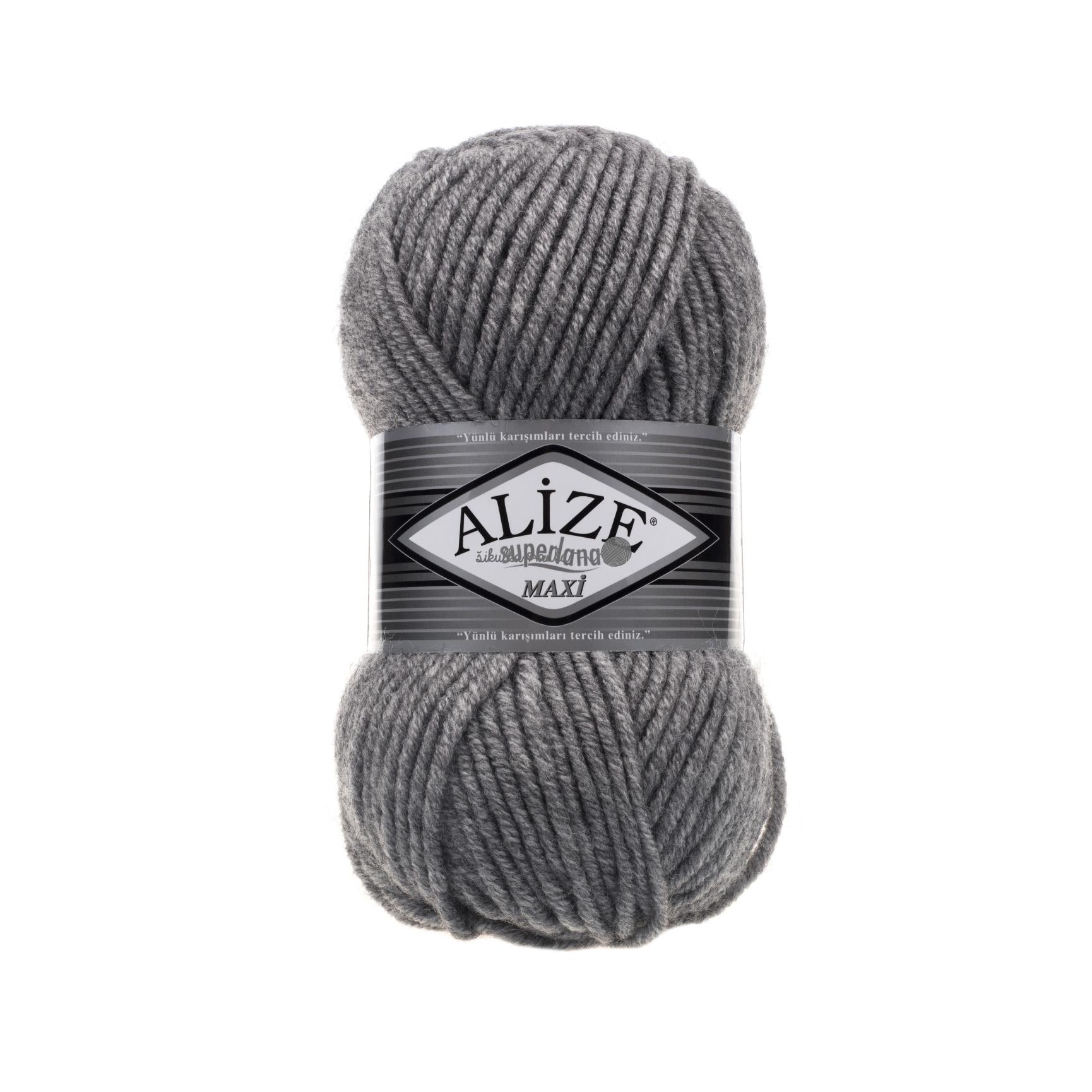Alize Superlana maxi 21 šedá melange