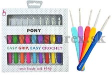 Pony Sada háčku EASY GRIP VELKÁ 2-6mm (9ks)
