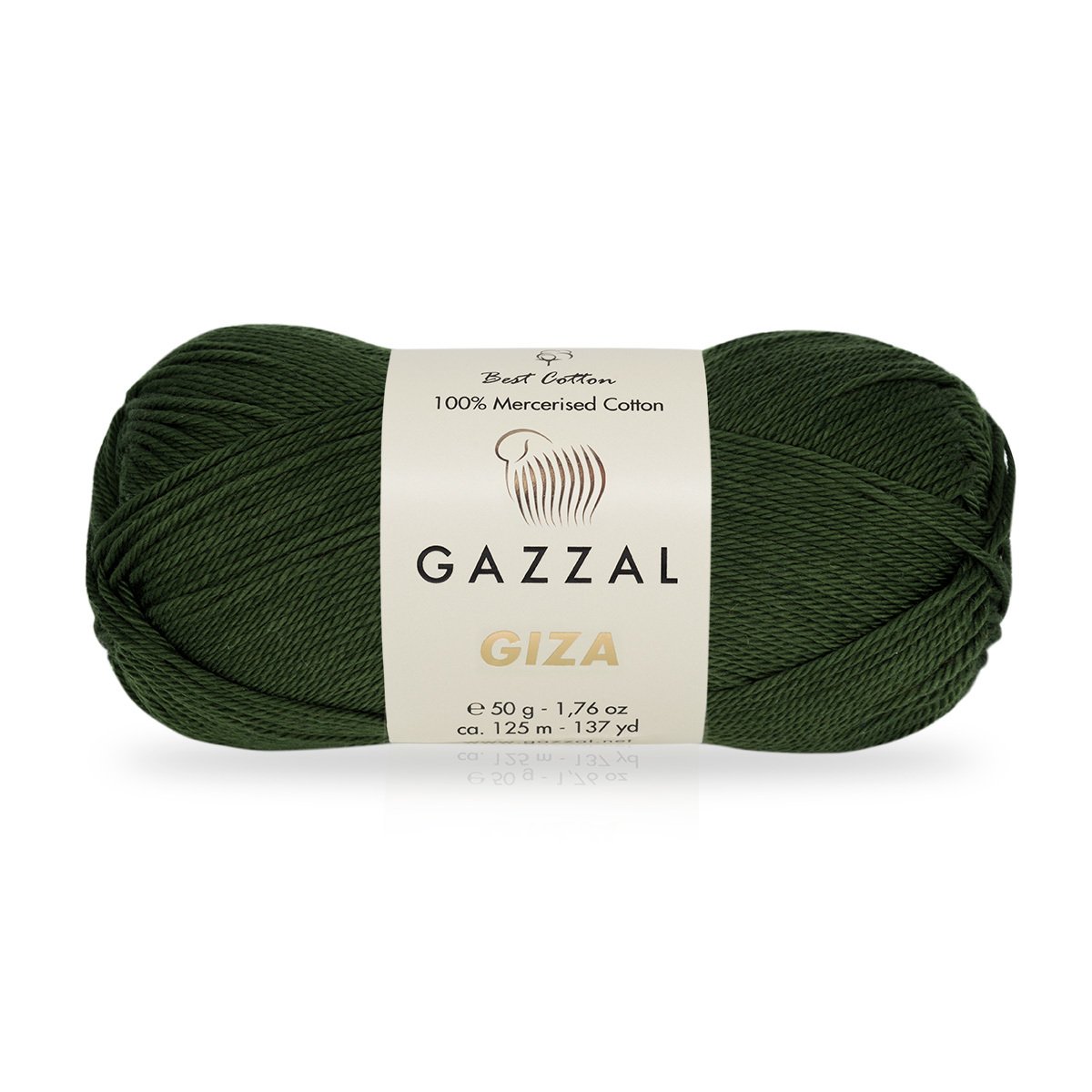 Gazzal Příze Giza 2463 tmavá khaki