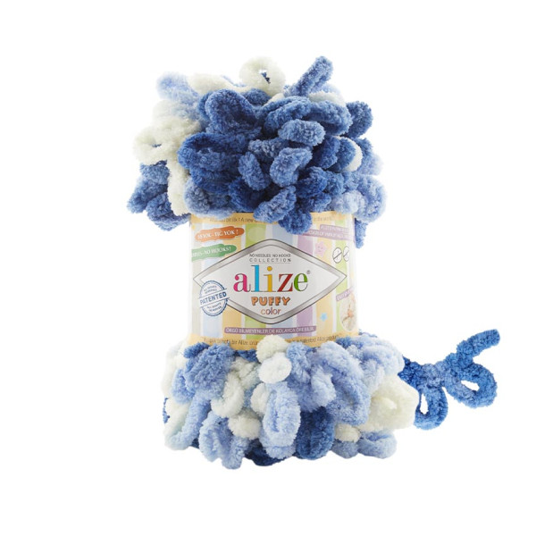 Alize Příze Puffy color 5884 modro-světlá