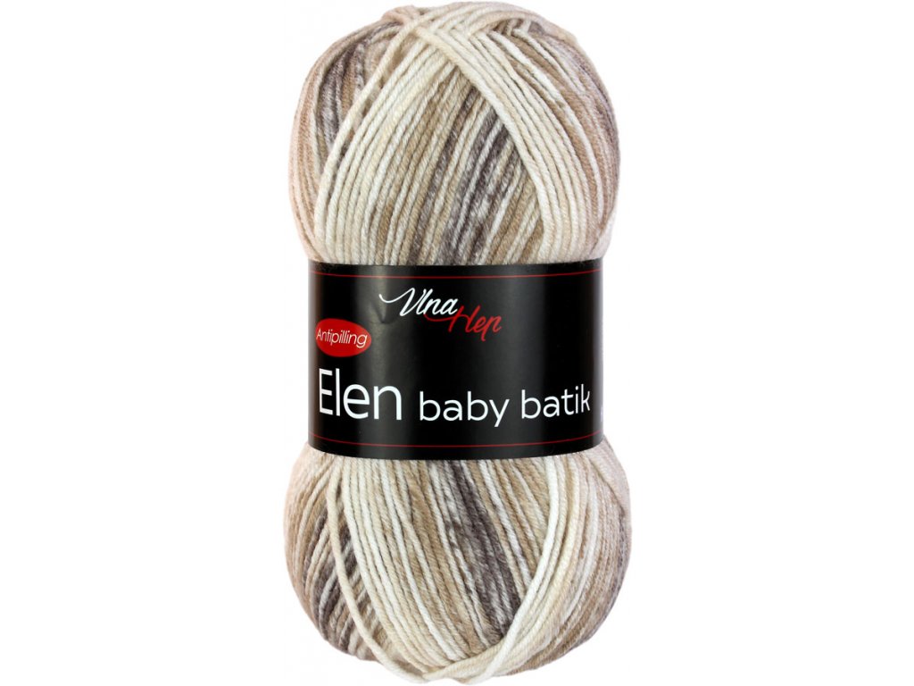 Vlna-hep Elen baby batik 5112 hnědá