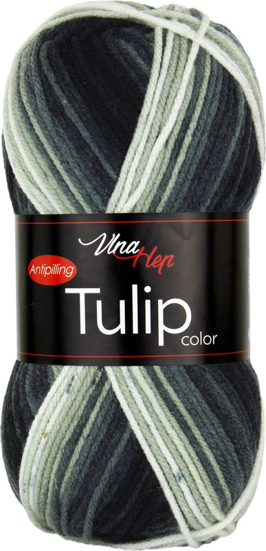 Vlna-hep Tulip color 5218 černo-šedý melír