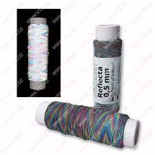 Reflexní připlétací nit Multicolor