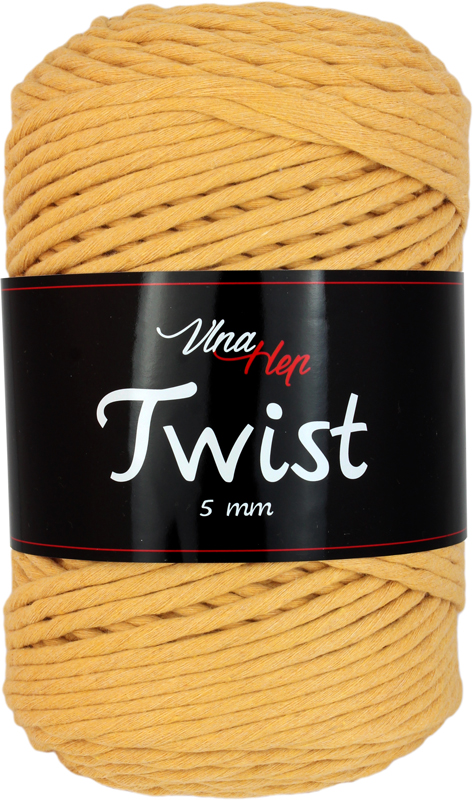 Vlna-hep Twist 5mm - 8190 hořčicová