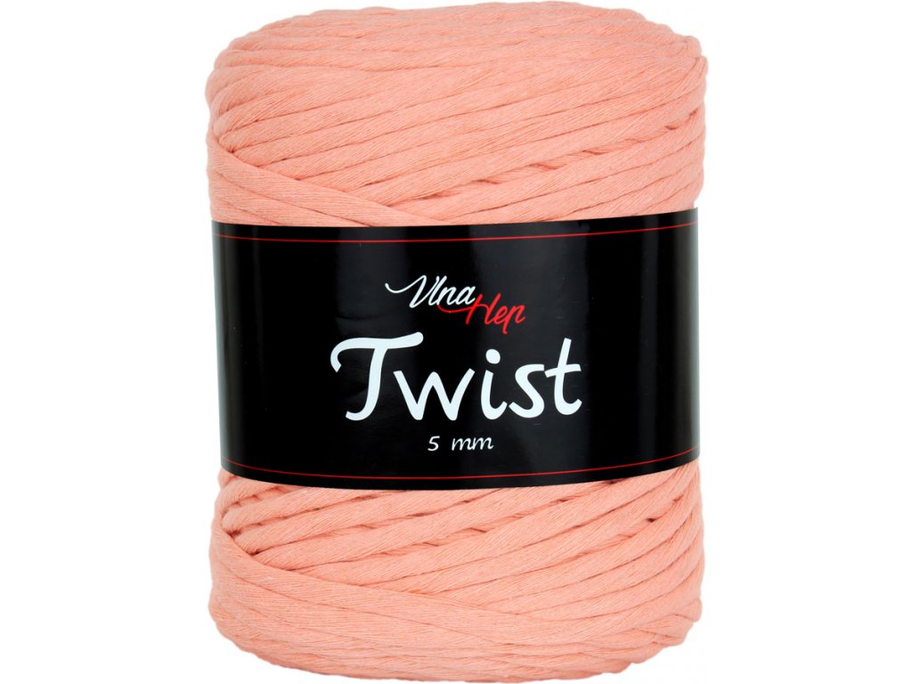 Vlna-hep Twist 5mm - 8011 meruňková