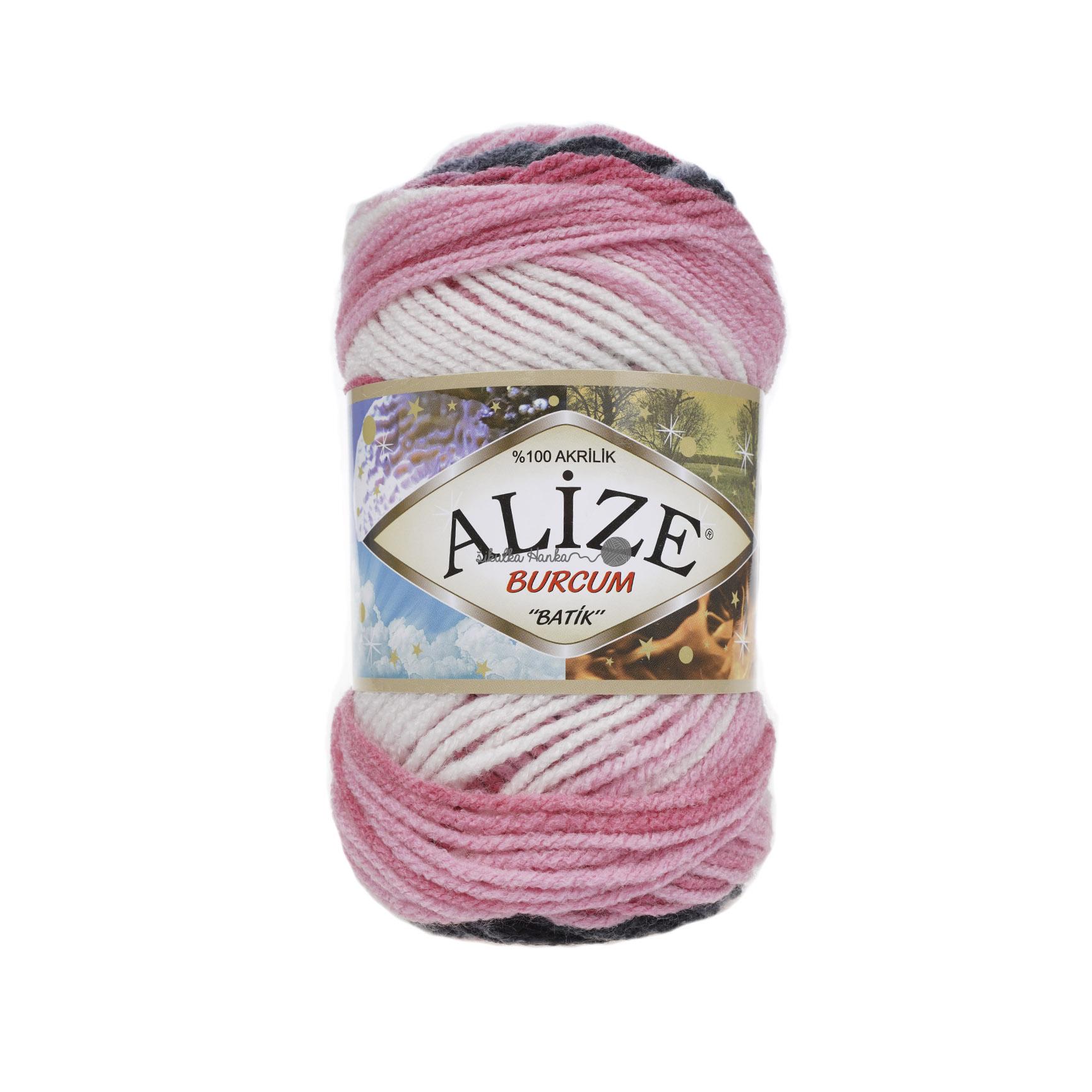 Alize Burkum batik 1602 růžovo-bílo-černá