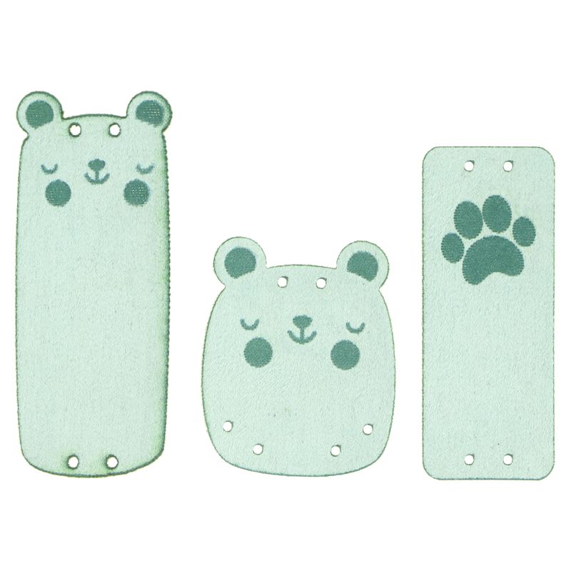 Štítky dekorační - méďa mentolová