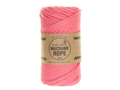 Rope 4mm - 402 lososově růžová