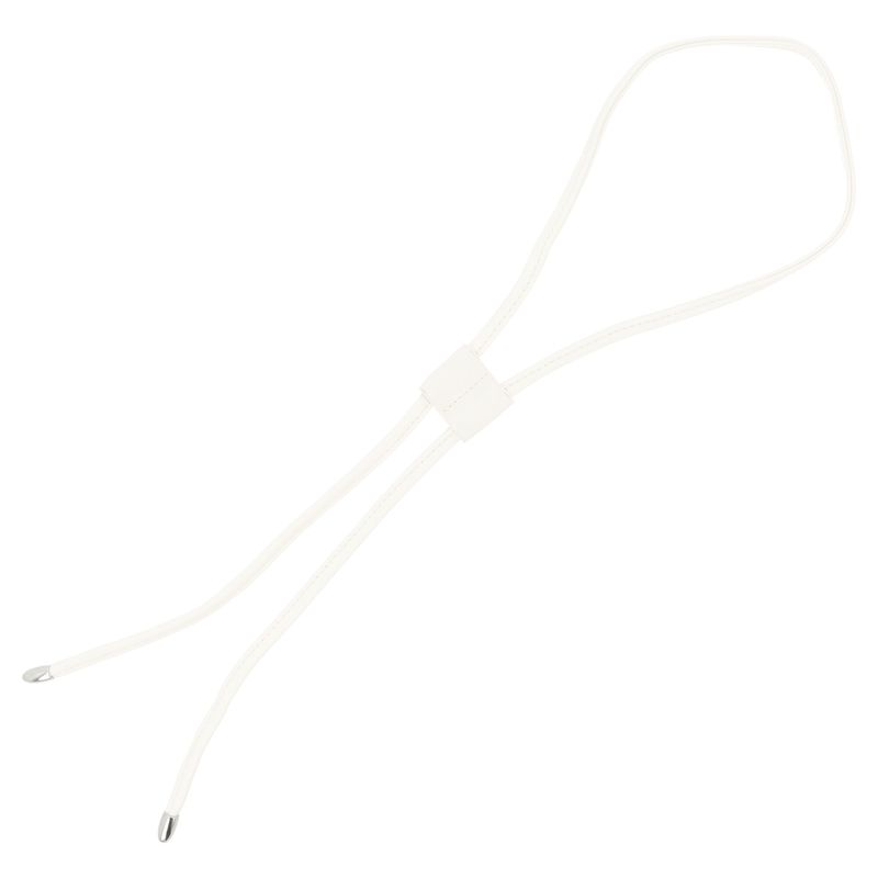 Kožený stahovací pás 100cm bílý