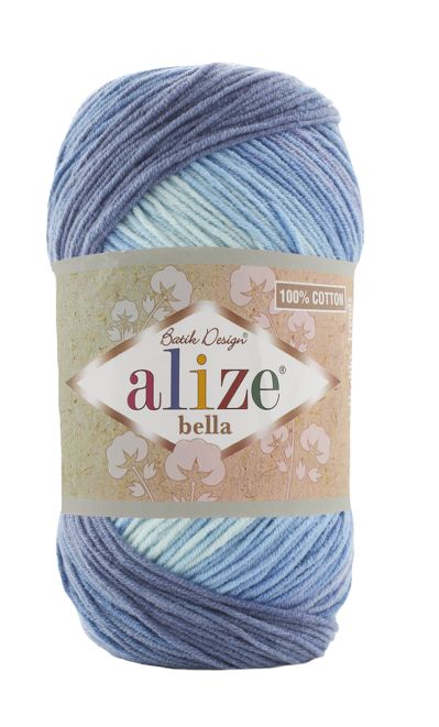 Alize Bella batik 100 - 3299 modrý melír