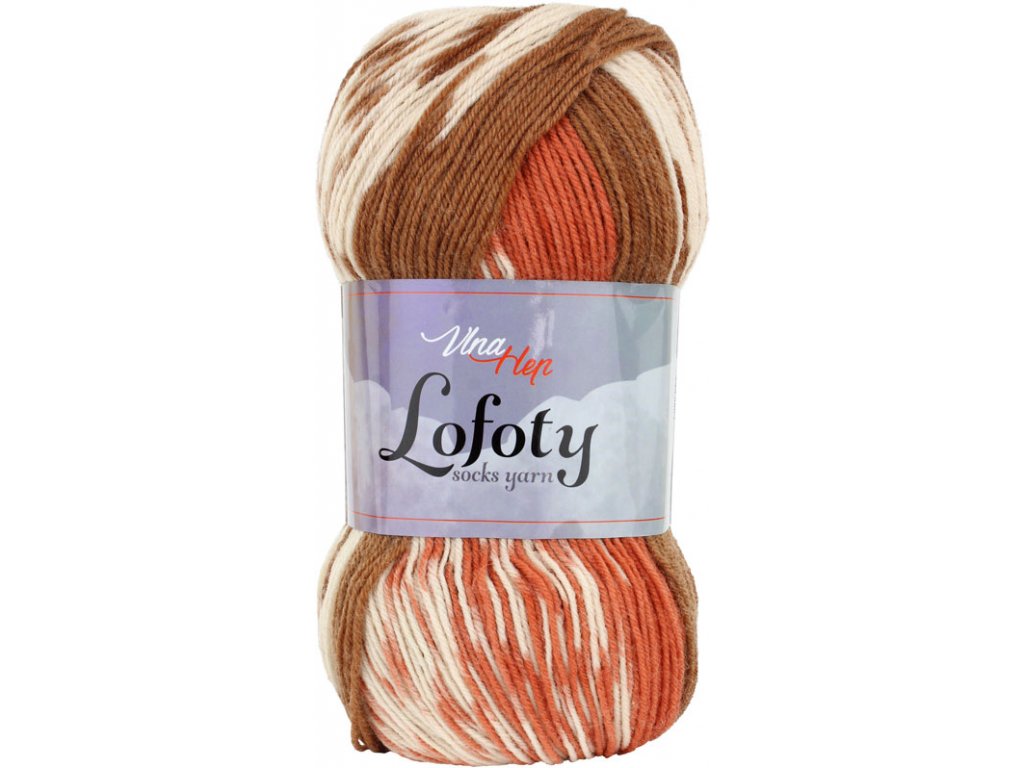 Vlna-hep Lofoty - 7805 oranžovo-hnědá
