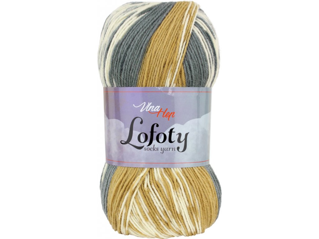 Vlna-hep Lofoty - 7806 šedo-hnědá