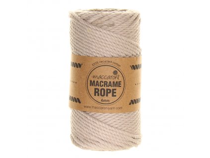 Rope 4mm - 302-01 světle béžová