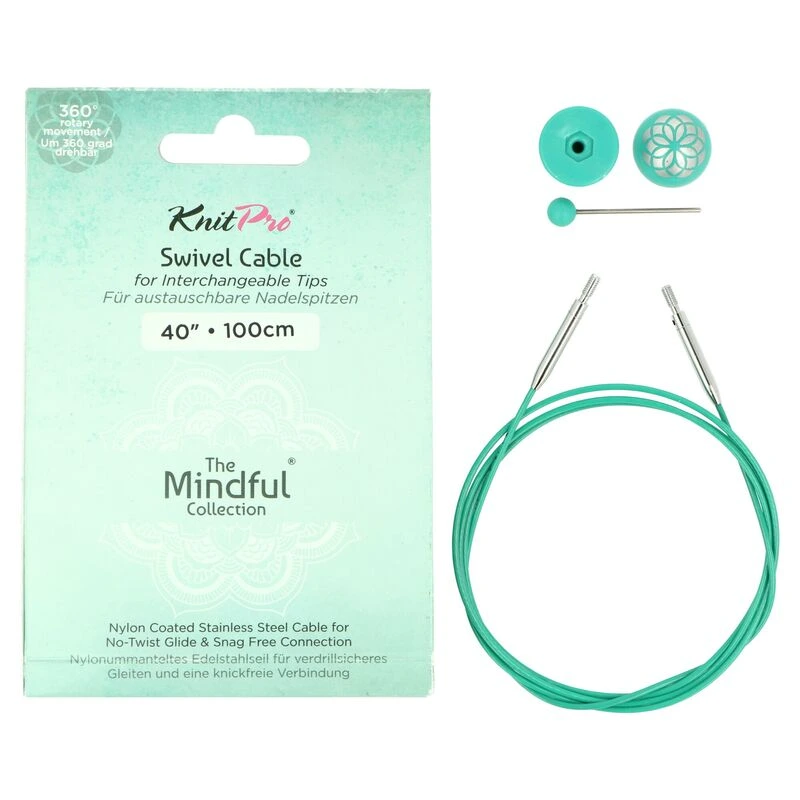 KnitPro Mindful otočné lanko 76cm (celková délka 100cm)