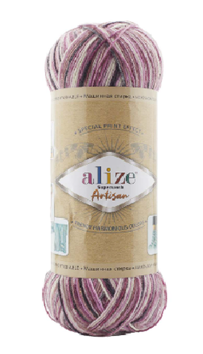 Alize Superwash Artisan 9011 fialovo-šedá
