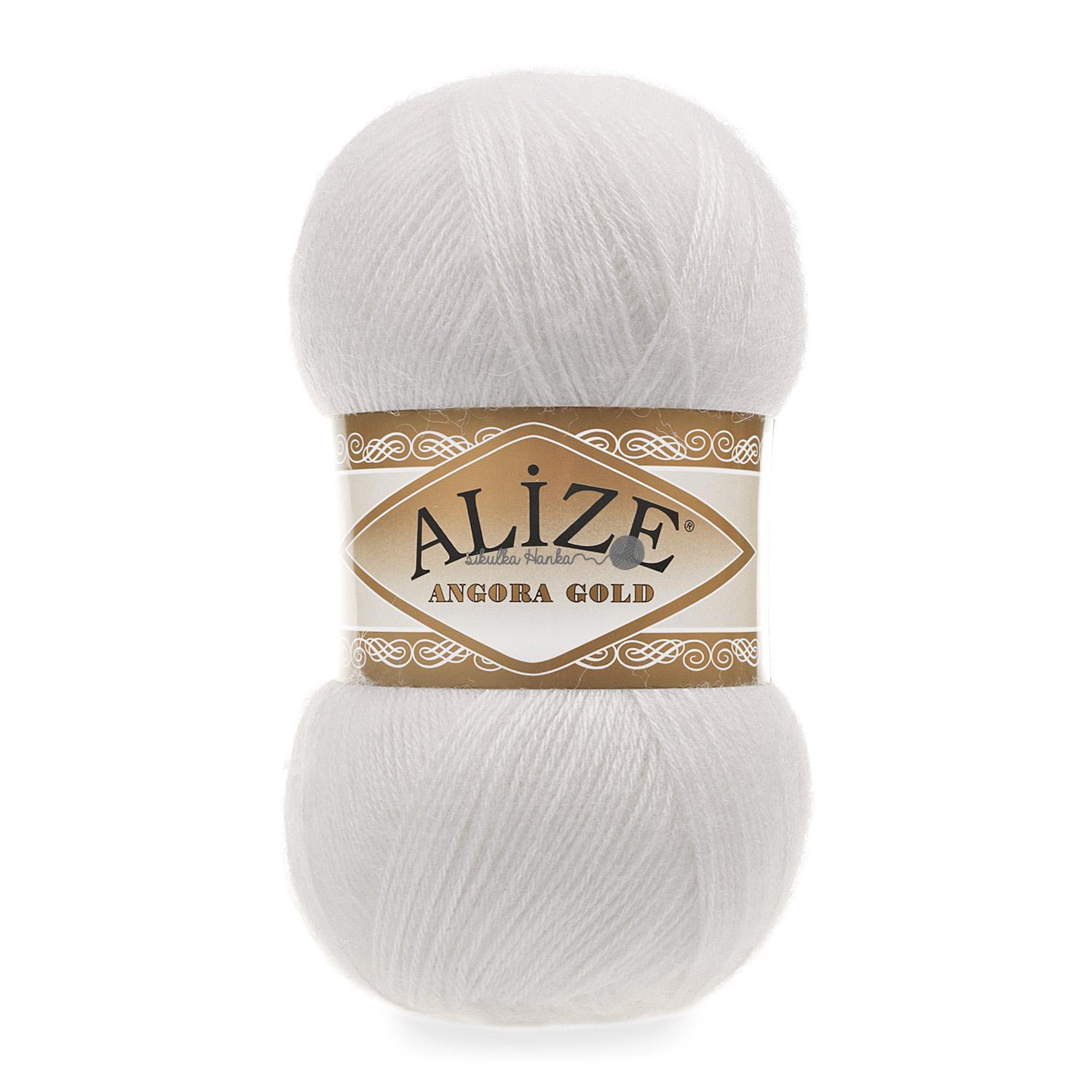 Příze Alize Angora gold 55 bílá