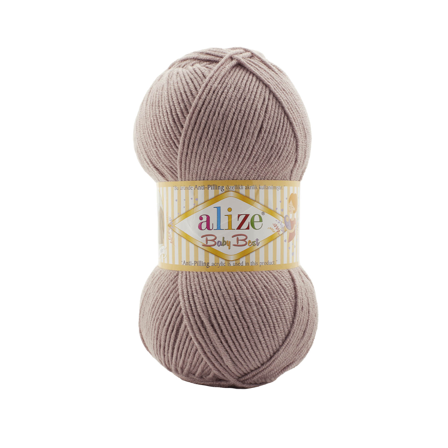 Alize Příze Baby best 142 mocca (nádech do růžové)