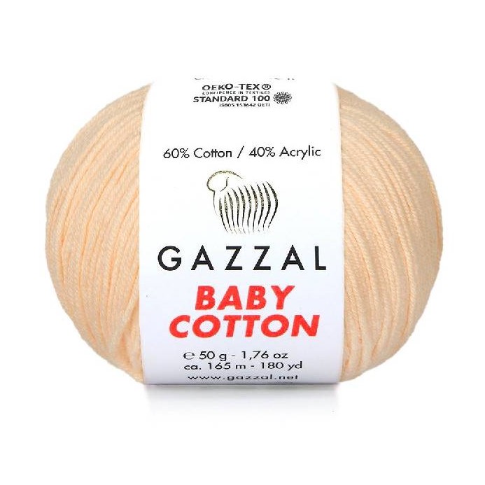 Gazzal Baby cotton 3469 světlounká lososová