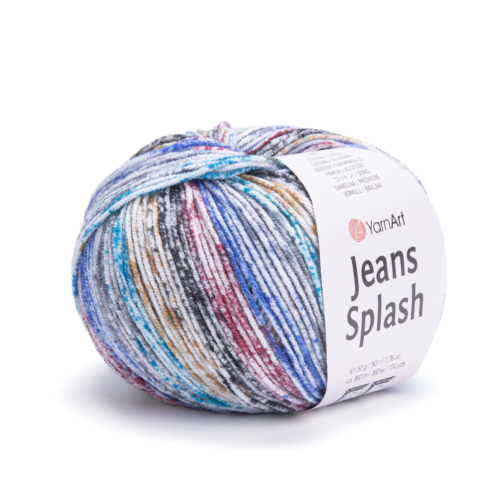 YarnArt Jeans Splash 942 modro-barevná