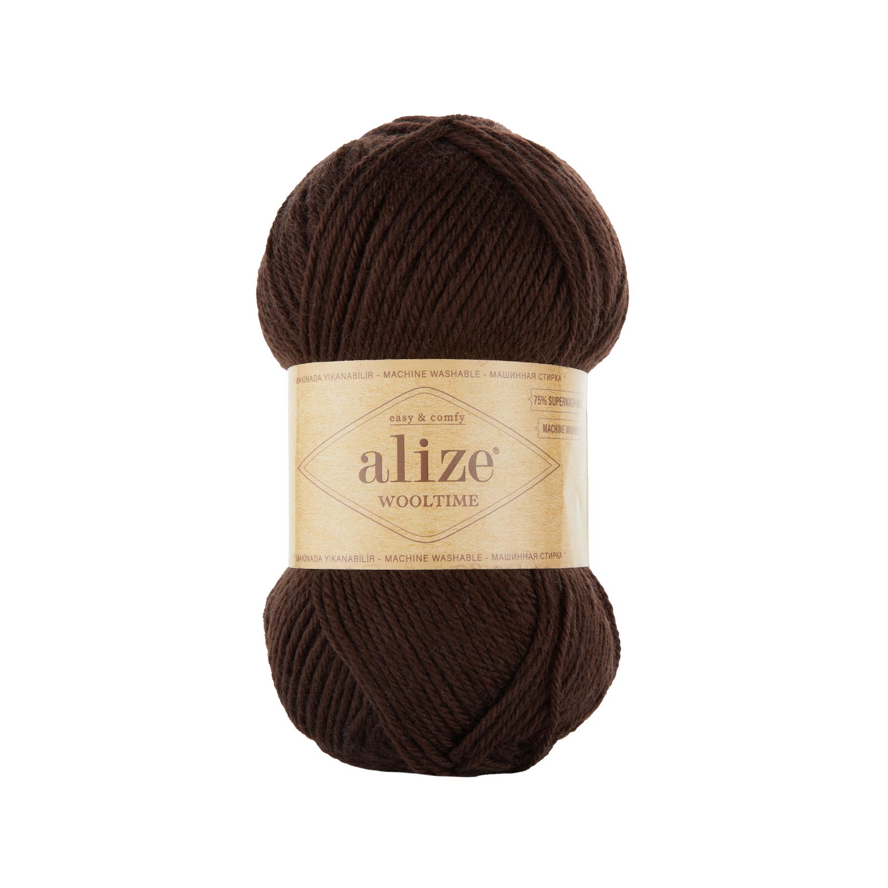 Alize Příze Wooltime 26 tmavě hnědá