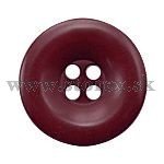 Knoflík čtyřdírkový 25mm bordo
