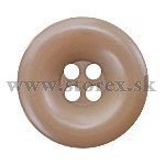Knoflík čtyřdírkový 34mm hnědo-béžová