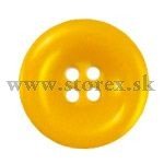 Knoflík čtyřdírkový 34mm žlutá