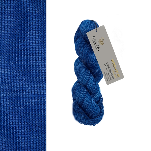 Gazzal Wool star 3819 modrá kobalt