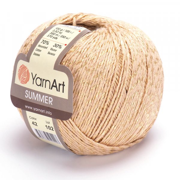 YarnArt YARN ART Summer 42 světle hnědá