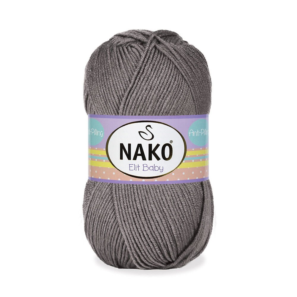 Nako Příze Elit baby 10994 tmavá hnědo-šedá