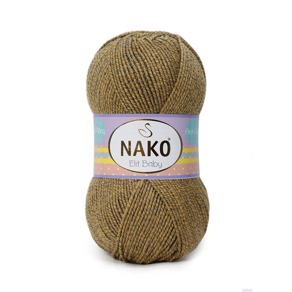 Nako Příze Elit baby 21354 hořčicovo-šedá