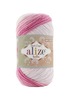 Alize Příze Bella batik 100 - 3302 růžovo-fialovo-bílá