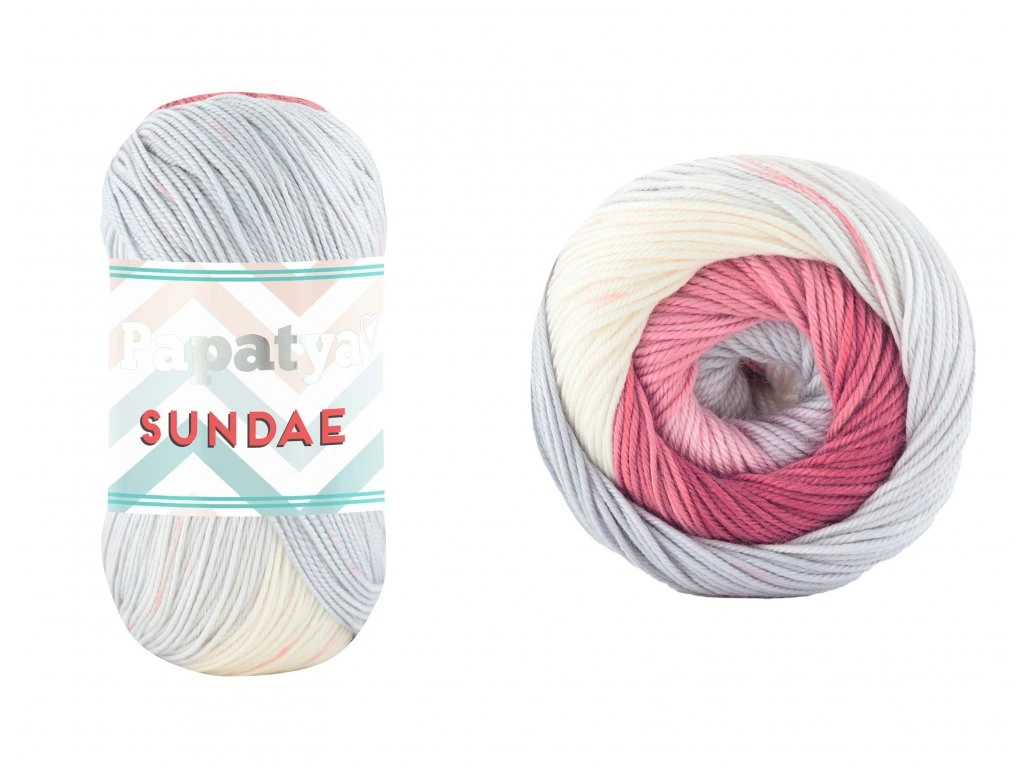 Sundae - 07 bílo,šedo,růžová