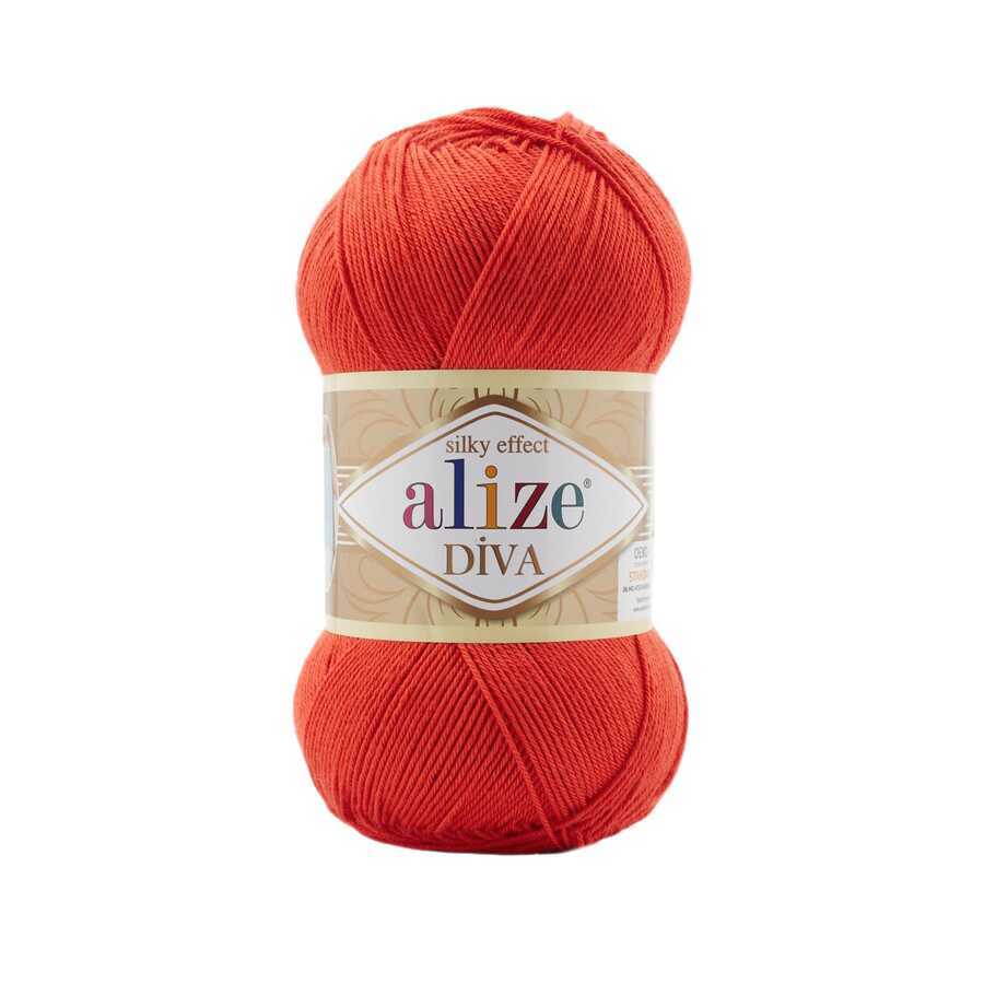 Příze Alize Diva 104 tmavě oranžová