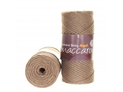 Maccaroni Šňůry Abigail 3mm - 303-01 světle hnědá