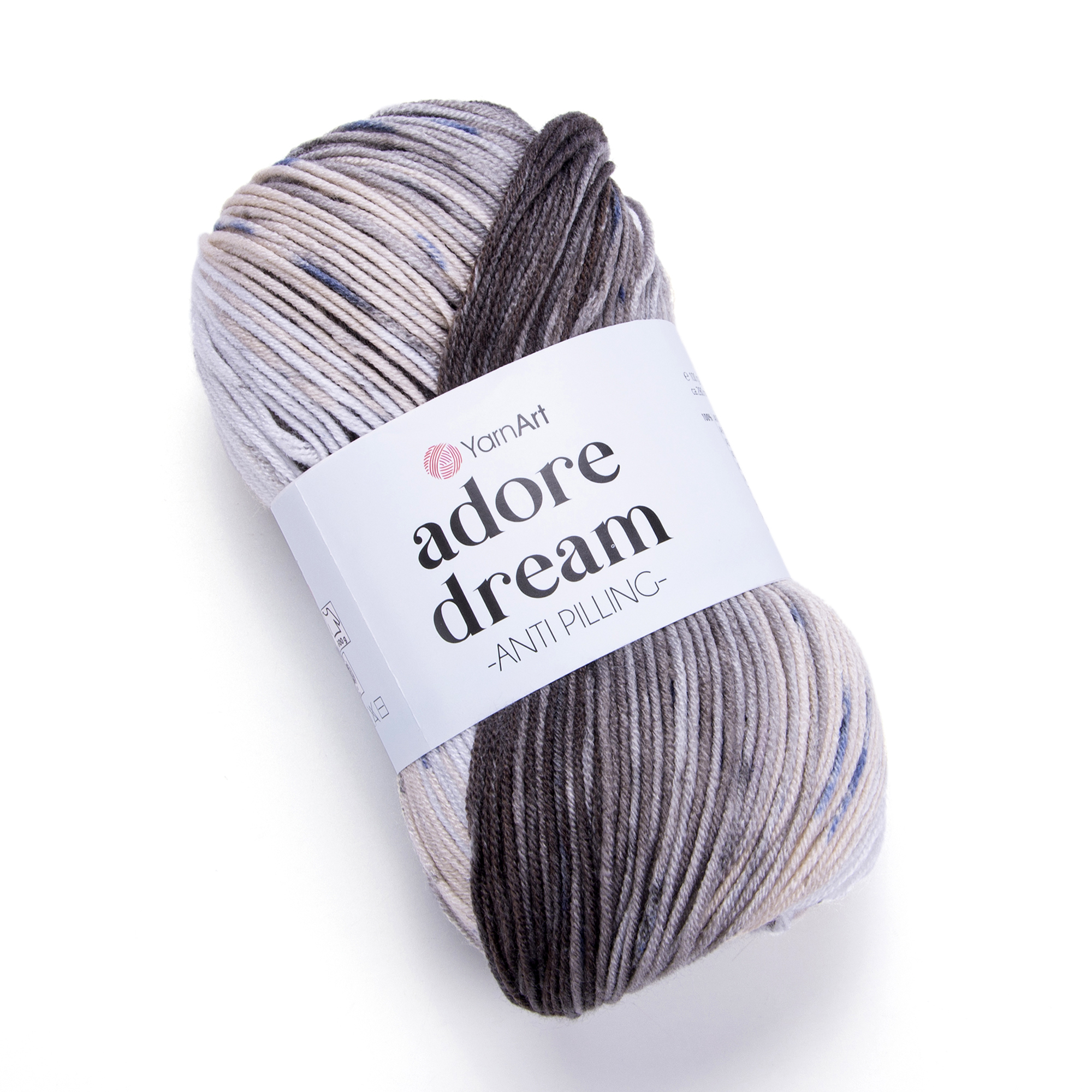 YarnArt Adore dream 1050 černo-modro-šedá