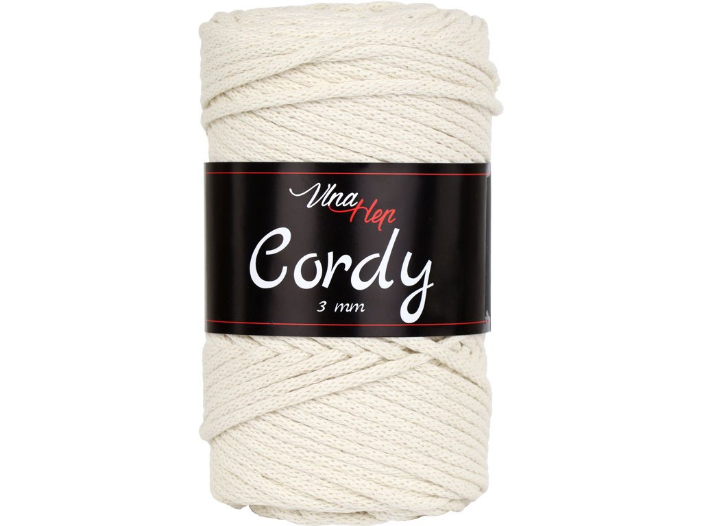 Vlna-hep Cordy šňůry 3mm - 8173 přírodní