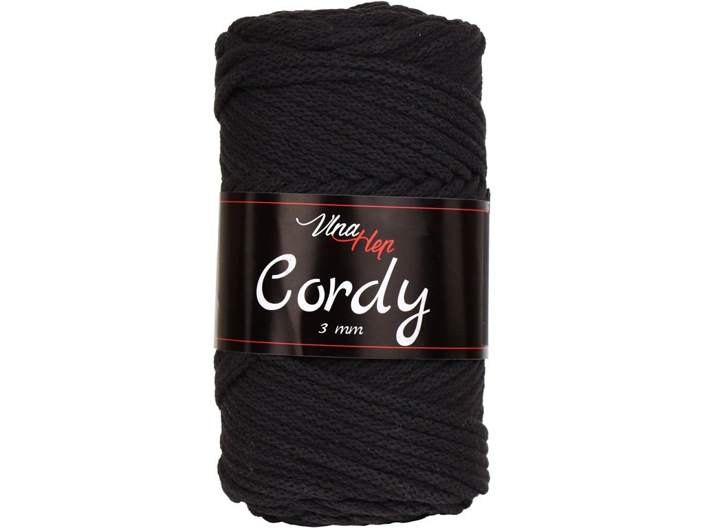Vlna-hep Cordy šňůry 3mm - 8229 čokoládová
