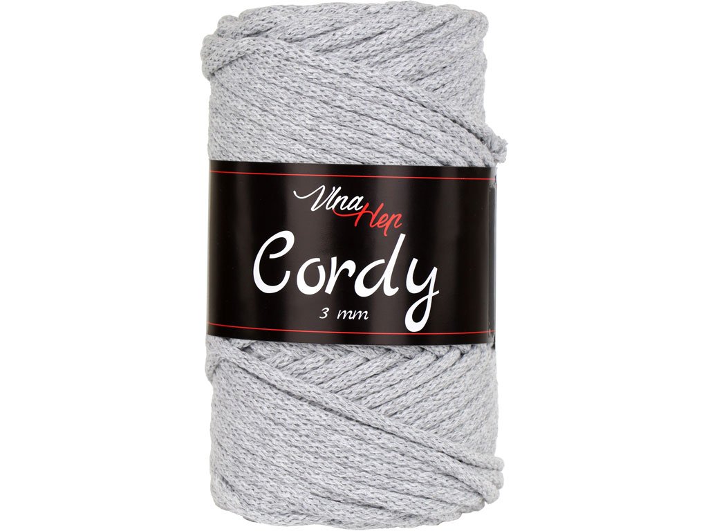 Vlna-hep Cordy šňůry 3mm - 8231 světle šedá