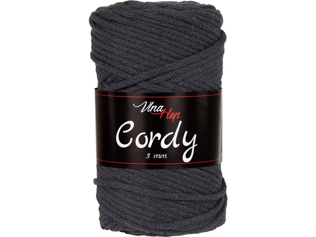 Vlna-hep Cordy šňůry 3mm - 8235 šedá