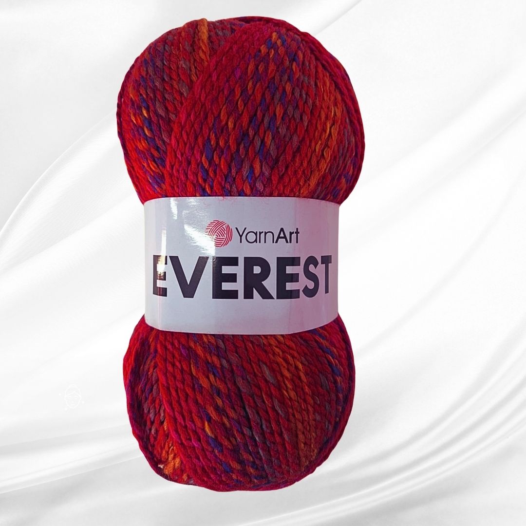 YarnArt Příze Everest 7036 červená - jiné probarvení než obvykle