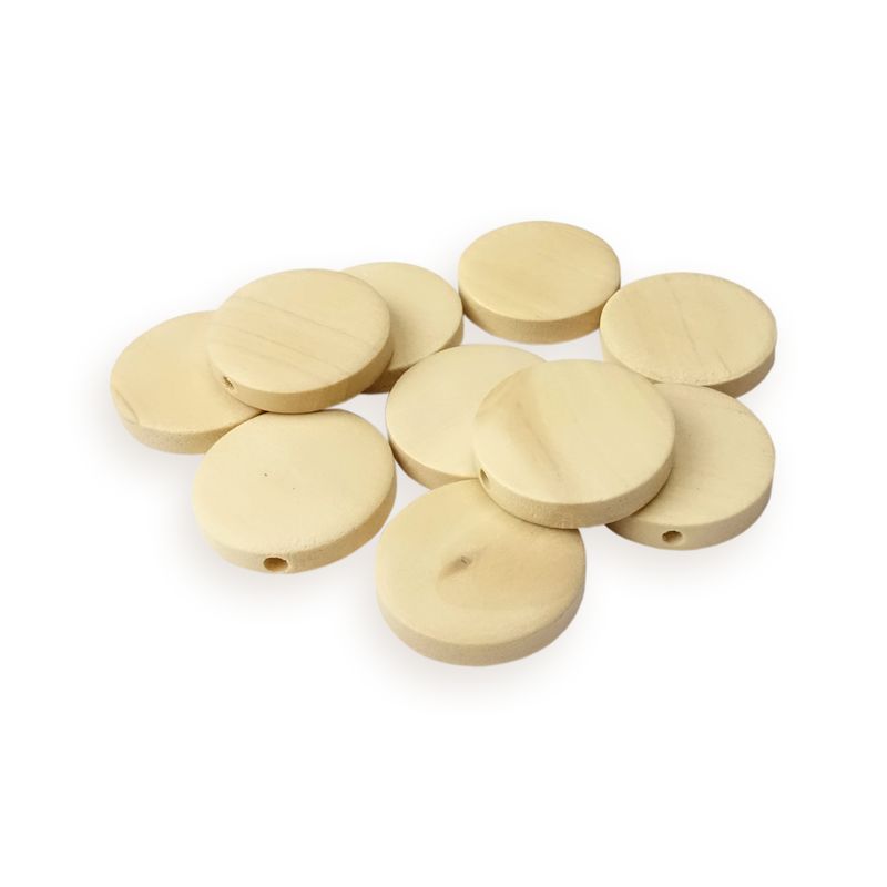 Korále dřevěné dukát 20mm - 10ks