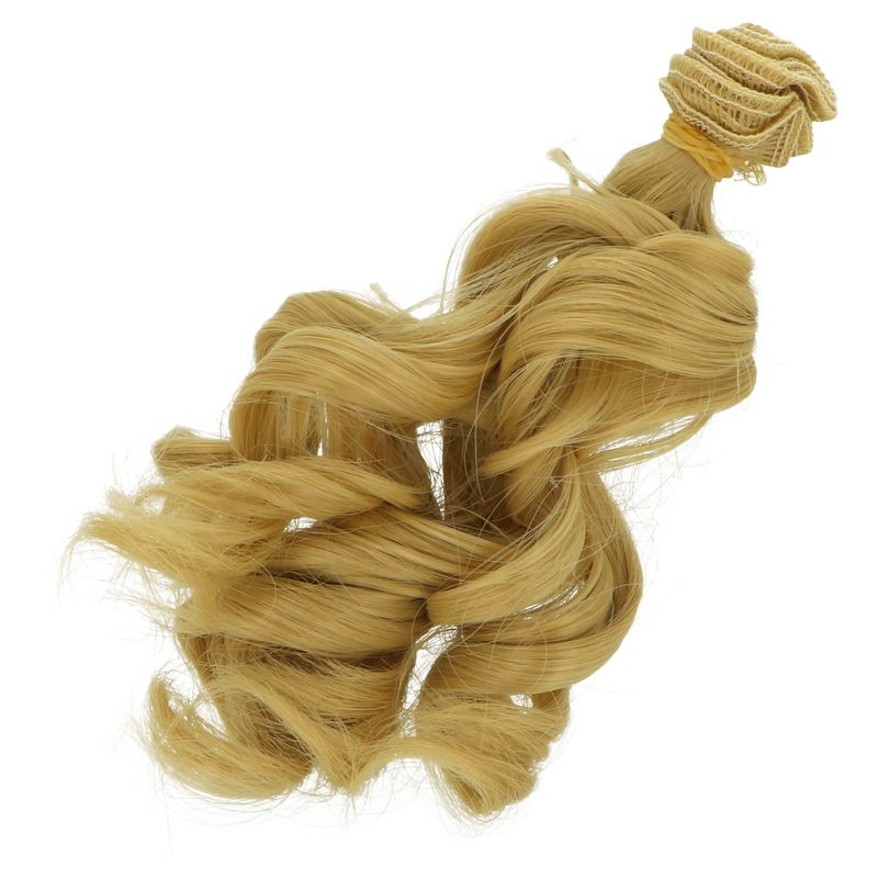 Vlásky pro panenky - kudrnaté tmavý blond