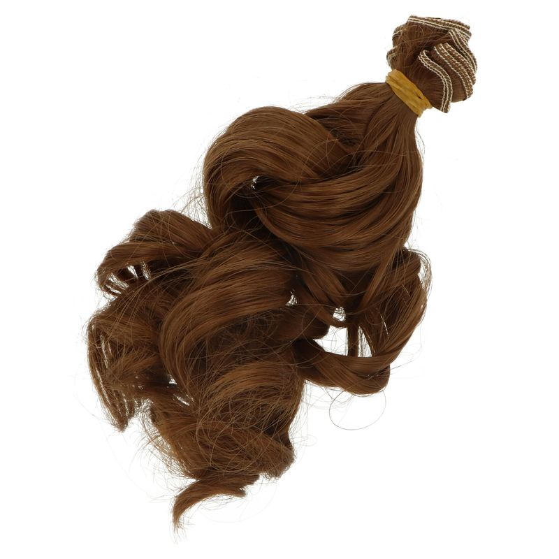 Vlásky pro panenky - kudrnaté tmavě hnědé