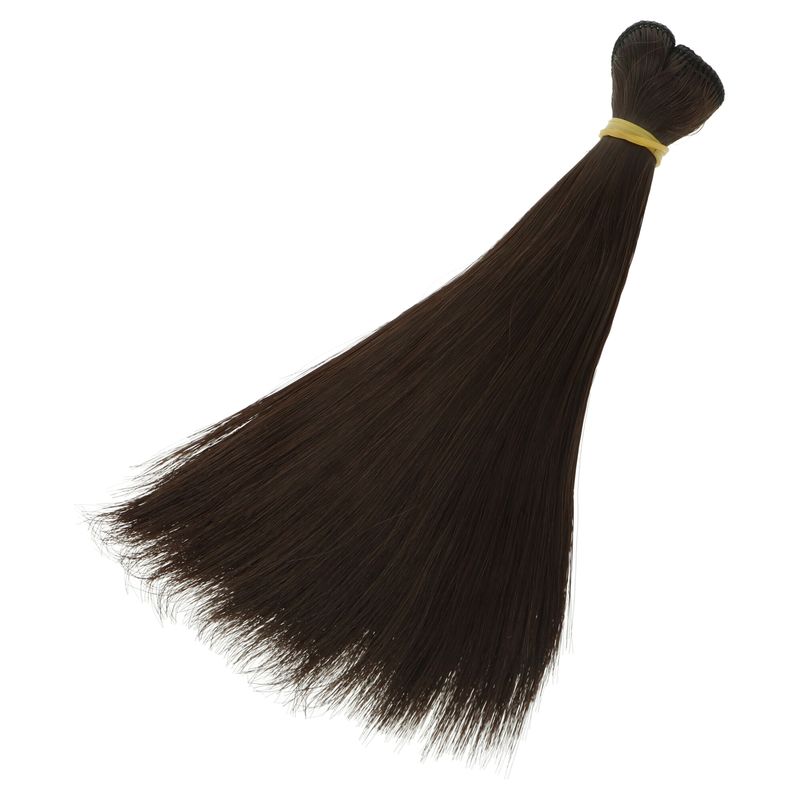 Vlásky pro panenky - rovné hnědo-černé