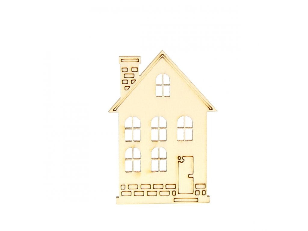 Dekorace domeček topol 03 - 7x5cm