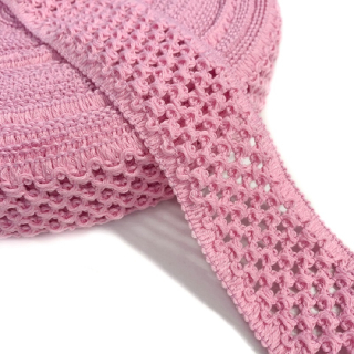 Guma pletená 1m -středně růžová